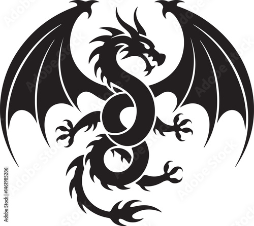 "Dragon Silhouette SVG – Fantasy Tribal Beast Clipart for DIY Crafts & Tattoos"

"Flying Dragon Outline – Mythical Creature Art for Shirts, Prints, and Logos"

"Black Dragon Silhouette PNG – Gothic Ve