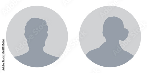 Men and women profile icon. Suitable for social media profiles, icons, screensavers and as a template.
