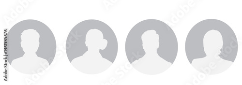 Men and women profile icon. Suitable for social media profiles, icons, screensavers and as a template.
