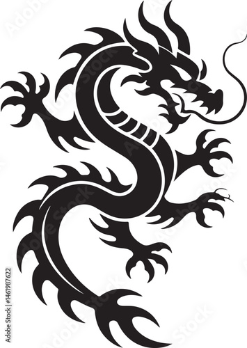 "Dragon Silhouette SVG – Fantasy Tribal Beast Clipart for DIY Crafts & Tattoos"

"Flying Dragon Outline – Mythical Creature Art for Shirts, Prints, and Logos"

"Black Dragon Silhouette PNG – Gothic Ve