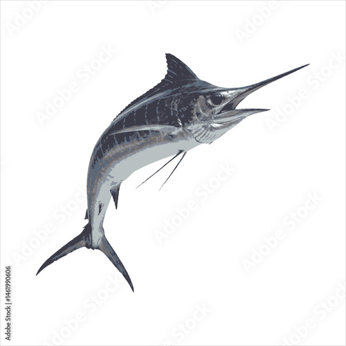 Swordfish Vector Art – Sleek Ocean Predator Illustration