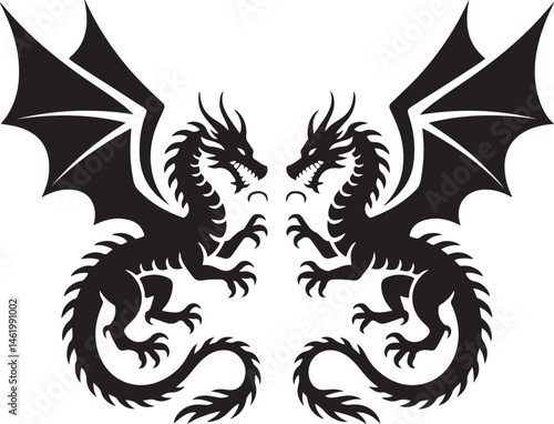 "Dragon Silhouette SVG – Fantasy Tribal Beast Clipart for DIY Crafts & Tattoos"

"Flying Dragon Outline – Mythical Creature Art for Shirts, Prints, and Logos"

"Black Dragon Silhouette PNG – Gothic Ve