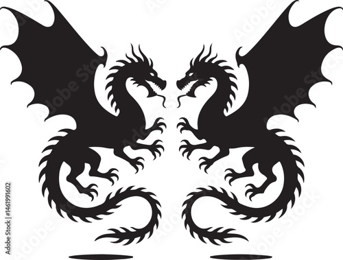 "Dragon Silhouette SVG – Fantasy Tribal Beast Clipart for DIY Crafts & Tattoos"

"Flying Dragon Outline – Mythical Creature Art for Shirts, Prints, and Logos"

"Black Dragon Silhouette PNG – Gothic Ve