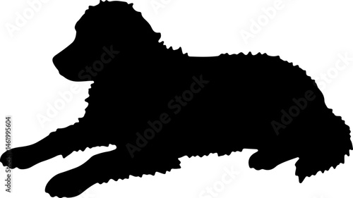 Cute Dog Silhouette Collection – Sitting and Standing Poses in Grass