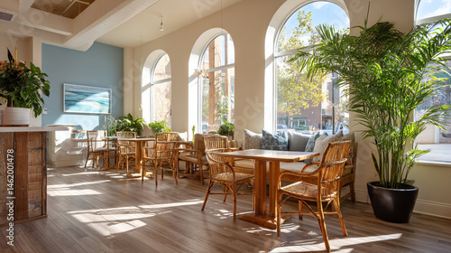 Bright and Airy Cafe with Natural Decor