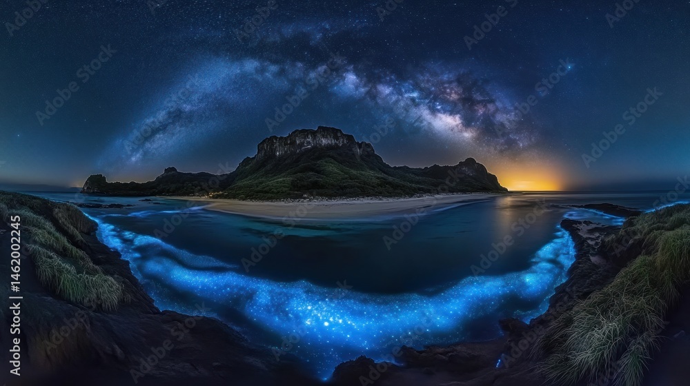 Milky Way over Bioluminescent Bay Milky Way over Bioluminescent Bay