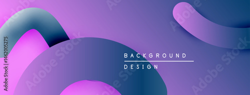 Abstract fluid shapes, purple hues dominate design. Gradient colors blend smoothly, creating modern backdrop. Minimalist text present.