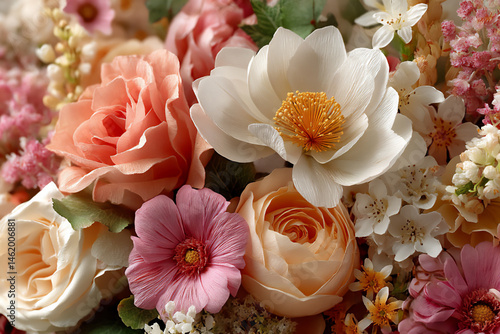smooth soft white daisy wall, romantic macro texture,