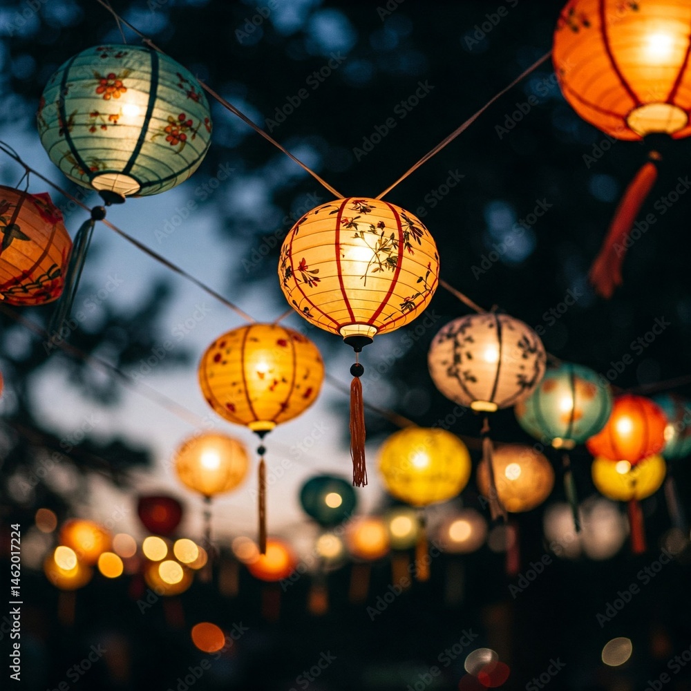 Obraz premium chinese lantern in the night