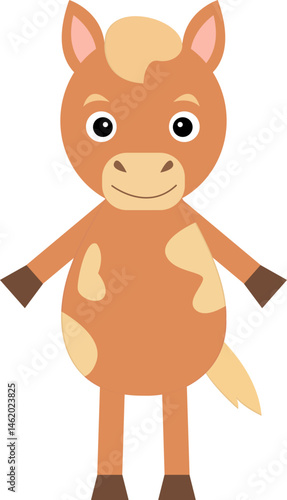 Cute horse children's illustration