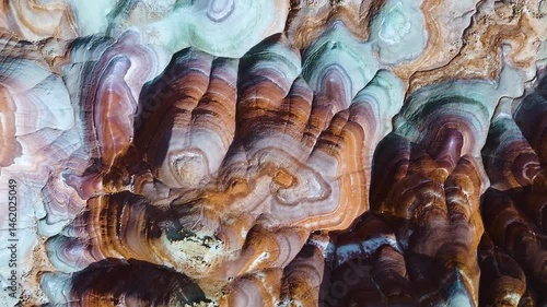 Wallpaper Mural Cinematic aerial shot of abstract patterns of desert landscape in Hanksville, Utah, USA Torontodigital.ca