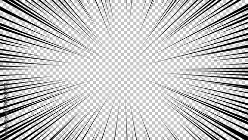 Black comic book transparent background