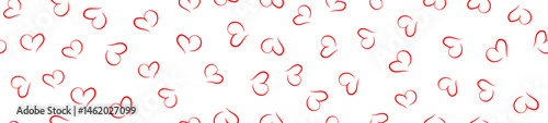 Red heart seamless pattern