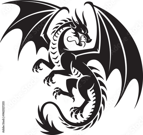 "Dragon Silhouette SVG – Fantasy Tribal Beast Clipart for DIY Crafts & Tattoos"

"Flying Dragon Outline – Mythical Creature Art for Shirts, Prints, and Logos"

"Black Dragon Silhouette PNG – Gothic Ve