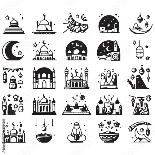  Islamic Festival Icon Collection