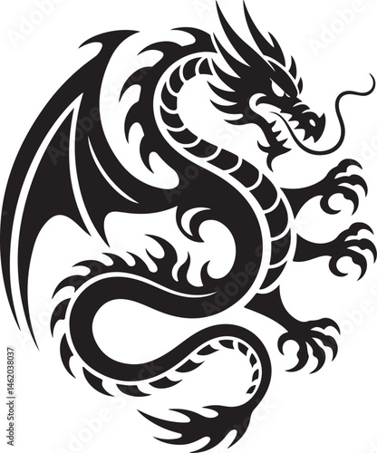 "Dragon Silhouette SVG – Fantasy Tribal Beast Clipart for DIY Crafts & Tattoos"

"Flying Dragon Outline – Mythical Creature Art for Shirts, Prints, and Logos"

"Black Dragon Silhouette PNG – Gothic Ve