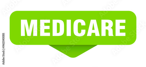medicare sticker. medicare sign on transparent background