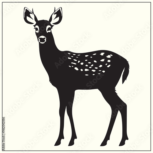Silhouette of Bambi, Nature Theme