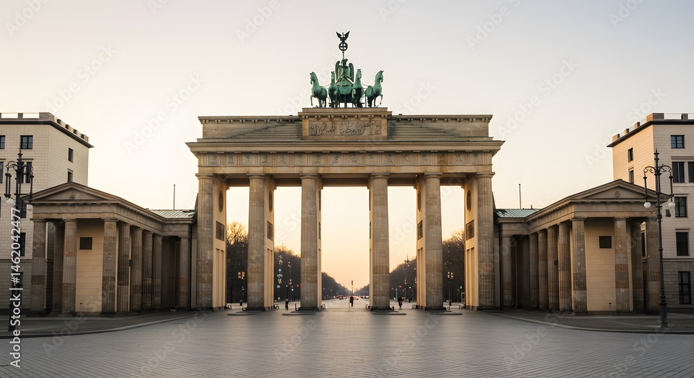 Obraz premium Brandenburg Gate in Berlin at Sunrise