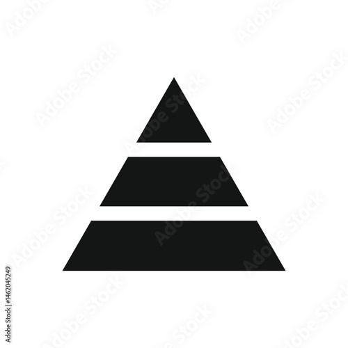 Pyramid icon vector template. Simple finance pyramide symbol. Trendy flat ui sign design. Thin linear graphic pictogram for web site. Logo illustration