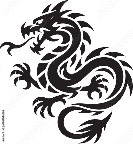 "Dragon Silhouette SVG – Fantasy Tribal Beast Clipart for DIY Crafts & Tattoos"

"Flying Dragon Outline – Mythical Creature Art for Shirts, Prints, and Logos"

"Black Dragon Silhouette PNG – Gothic Ve