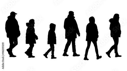 walking and standing business people
