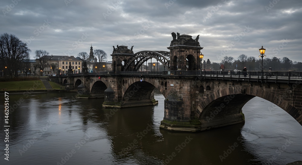 Fototapeta premium Bridge Over River Architecture and Structure