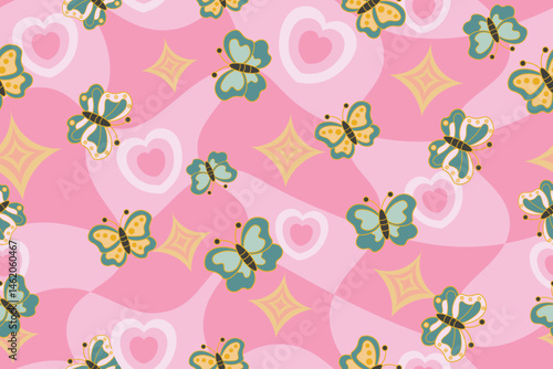 Wallpaper Mural butterfly pattern for background, fabric, cover, wrapping, wallpaper, etc. Torontodigital.ca