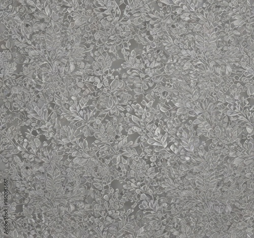 Obraz na płótnie Intricate silver lace leaf wallpaper Elegant, seamless, textured design , modern, filigree w salonie