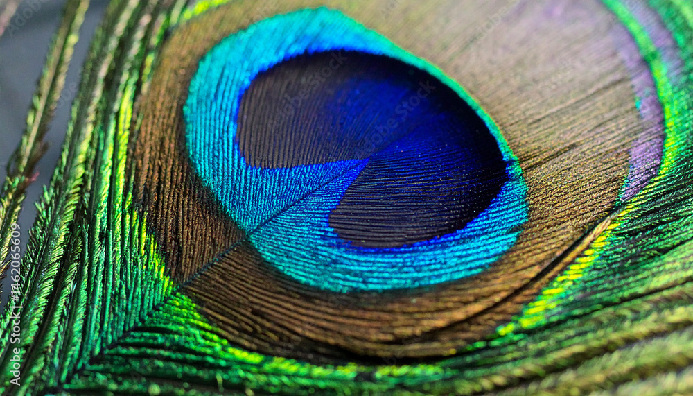 Naklejka premium beautiful close up peacock feather