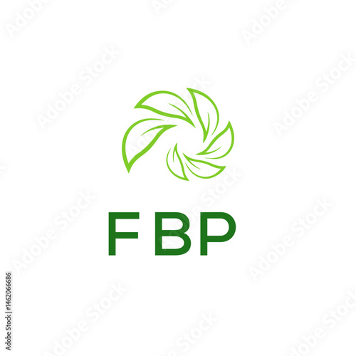 FBP Letter Initial Logo Design Template Vector Illustration