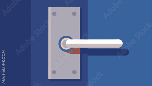 Lever Door Handle A closeup view of a door with a leverstyle handle instead of a highlighting ease of use for those with limited hand strength.