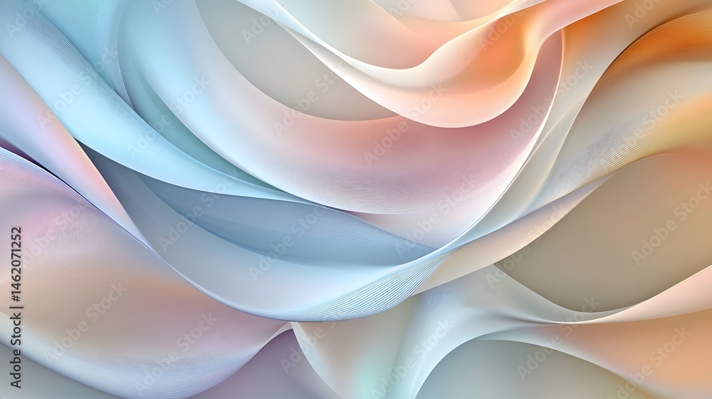 Abstract pastel curves of flowing fabrics in soft light. Abstract pastel curves of flowing fabrics in soft light.
