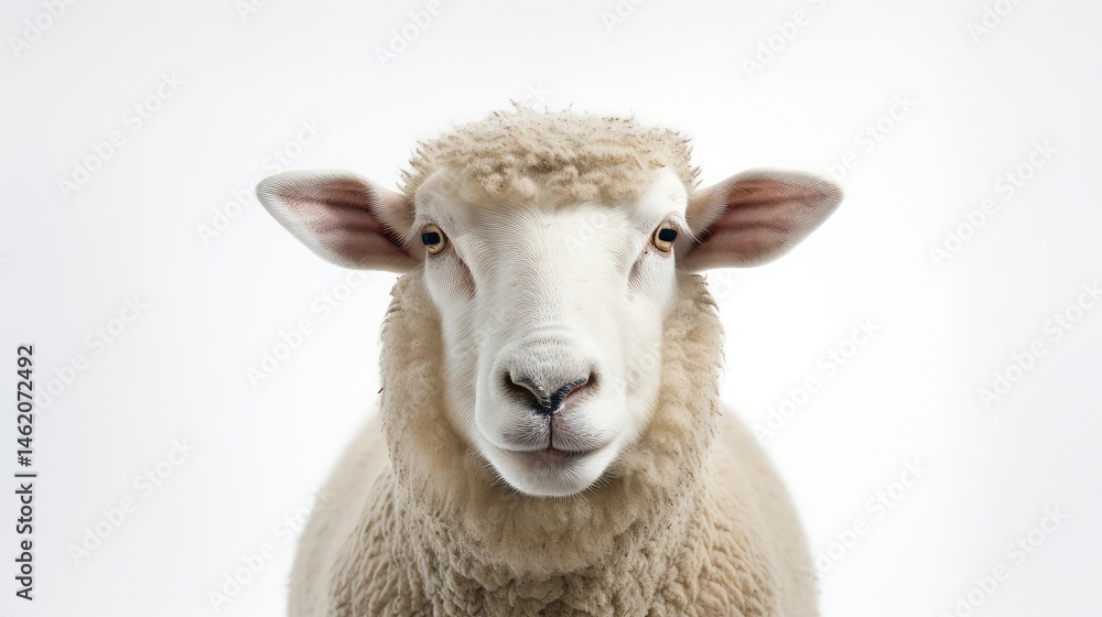 Obraz premium cream sheep on white