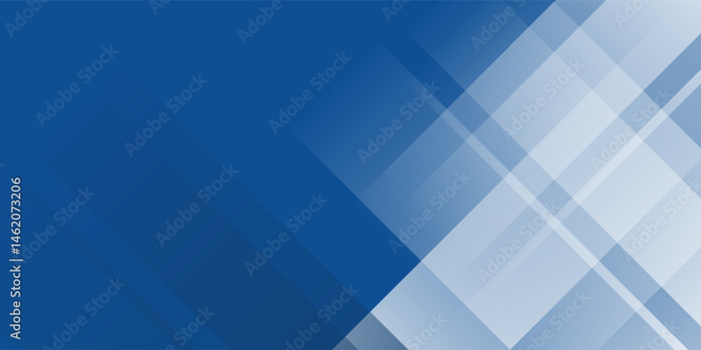 Obraz premium Abstract bacgkround blue and white gradient. Modern blue abstract rectangle box lines background for presentation design, banner, brocure, and business card