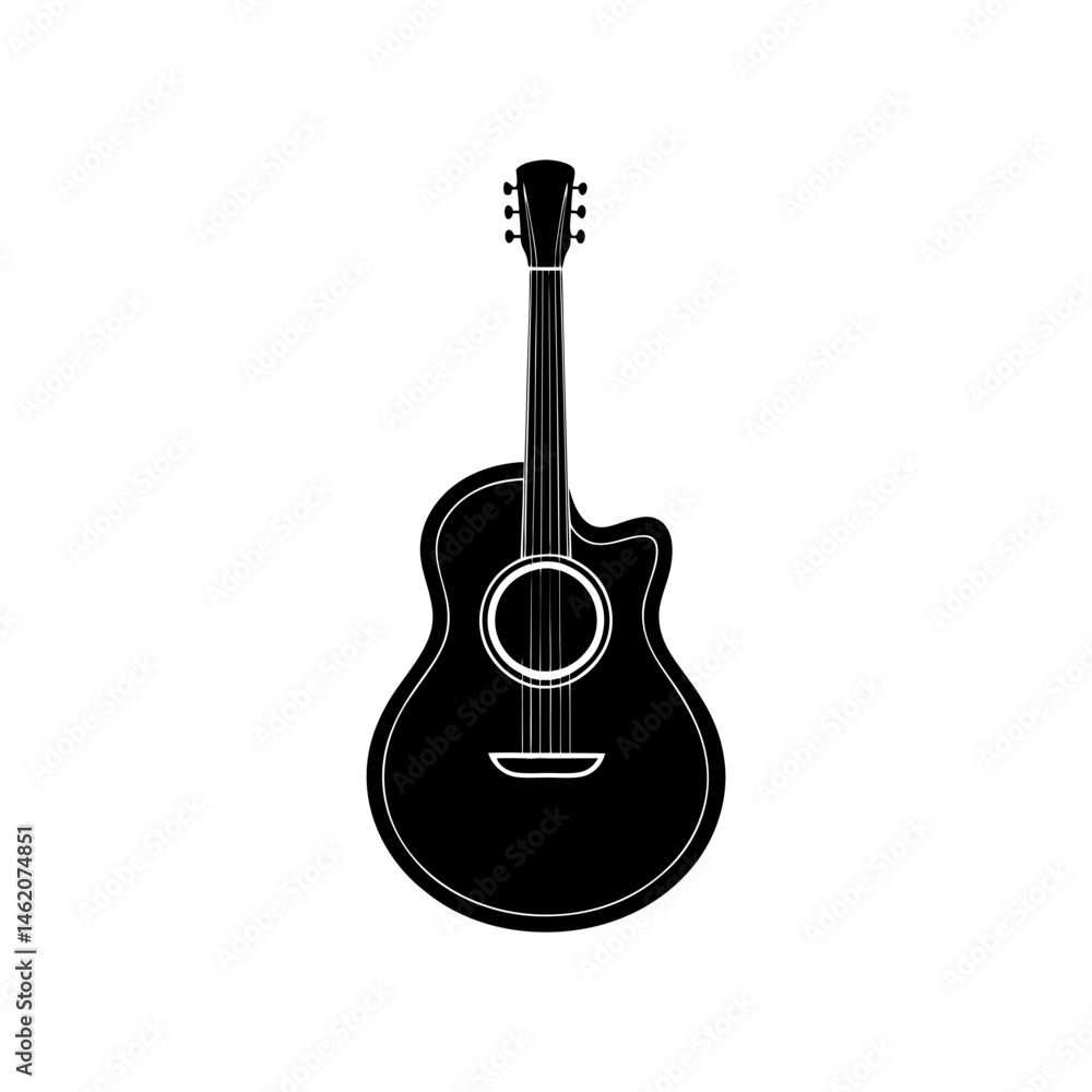 Fototapeta premium guitar vector silhouette