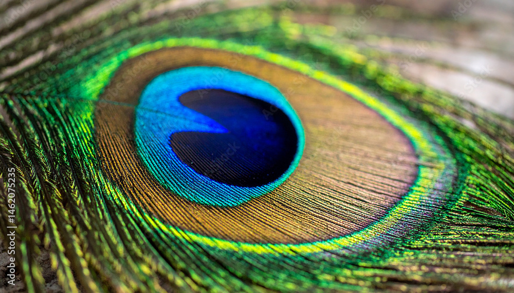 Fototapeta premium beautiful close up peacock feather