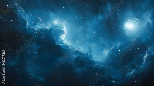 Deep space nebulae with cosmic dust clouds.