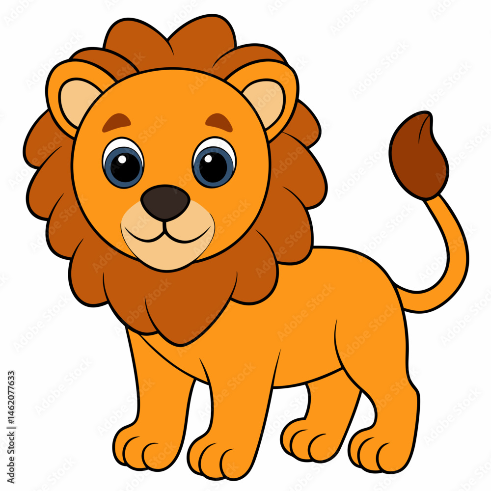 a beautiful Lion vector illustration on white background a beautiful Lion vector illustration on white background