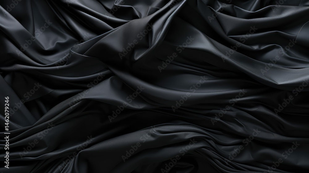 Obraz premium layered black wrinkled paper