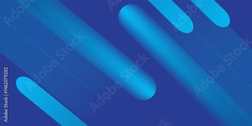 Abstract blue background with diagonal lines. Dynamic shapes composition. Vector illustration