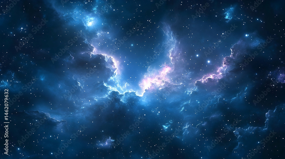 Obraz premium Deep space nebulae with vibrant colors and stars.