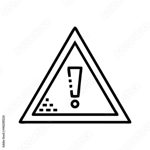 Warning Sign Triangle with Exclamation Icon  