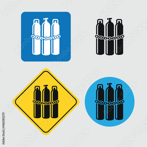 gas cylinder icon vector sign