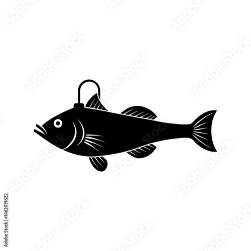 lanternfish vector silhouette
