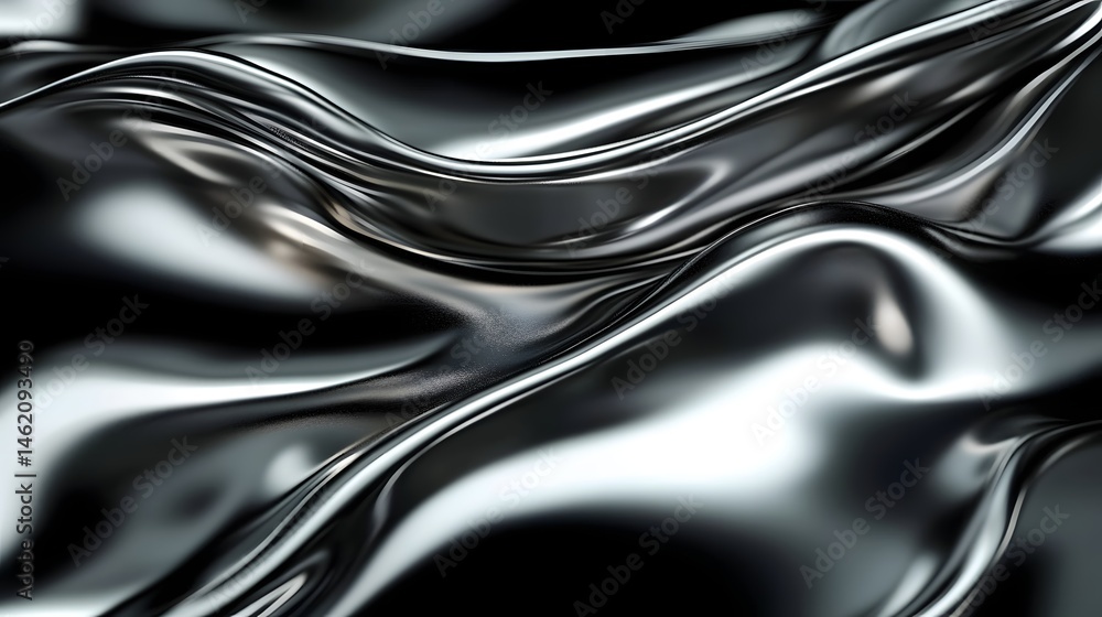 Abstract metallic folds of flowing material. Abstract metallic folds of flowing material.