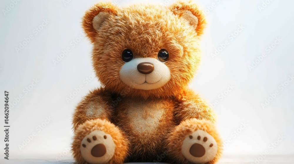 Obraz premium A stuffed teddy bear is sitting on a table