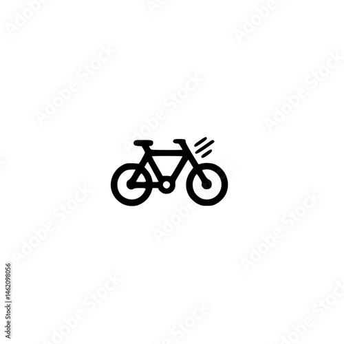 Stylized bicycle icons for sport travel