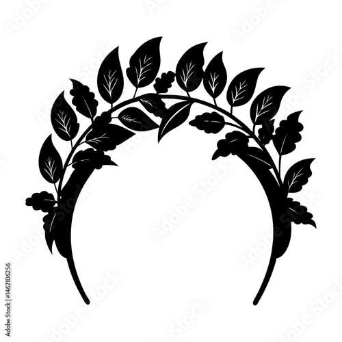Botanical Print Headband silhouette vector