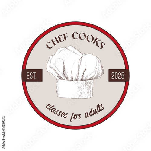 Cooking classes logo template vector